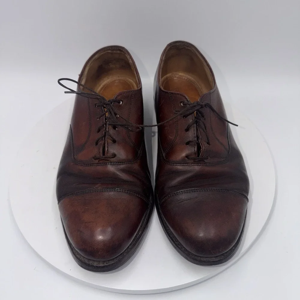 Vintage Cole Haan Oxford Dress Shoes Mens Sz 8 D Burgundy Cap Toe USA Made Derby